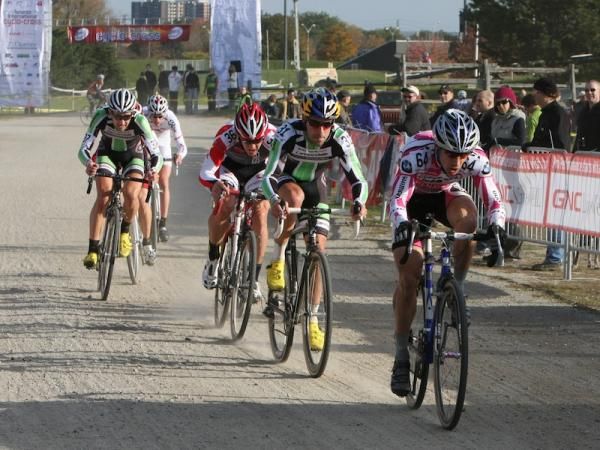 The lead group was together for much of the race