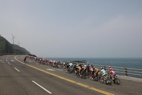 The riders enjoyed views of the coast on stage 6