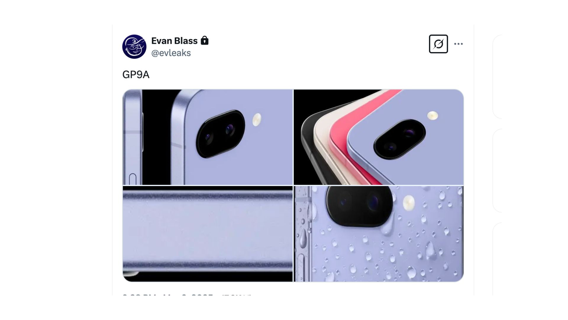 Google Pixel 9a leaked images