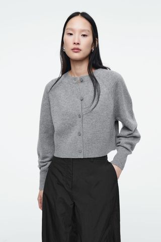 Cropped Wool Cardigan