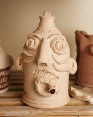 Face jug in progress by Jim McDowell