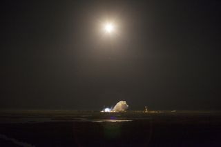 Atlas V Rocket Soars into the Night