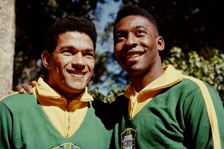 Garrincha and Pele with Brazil in 1962.