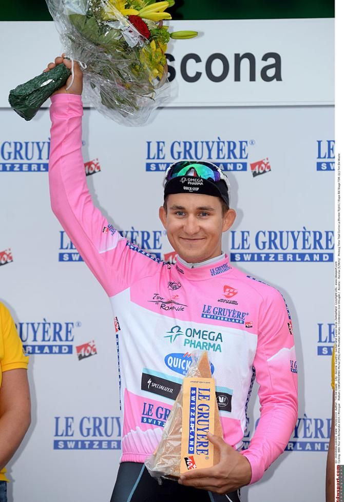 Michal Kwiatkowski (Omega Pharma-QuickStep) in pink