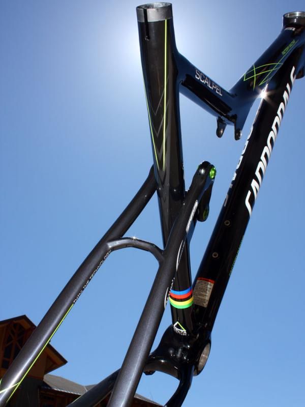 Newly added on the '11 Scalpel is a seat stay bridge to stiffen up the rear end.