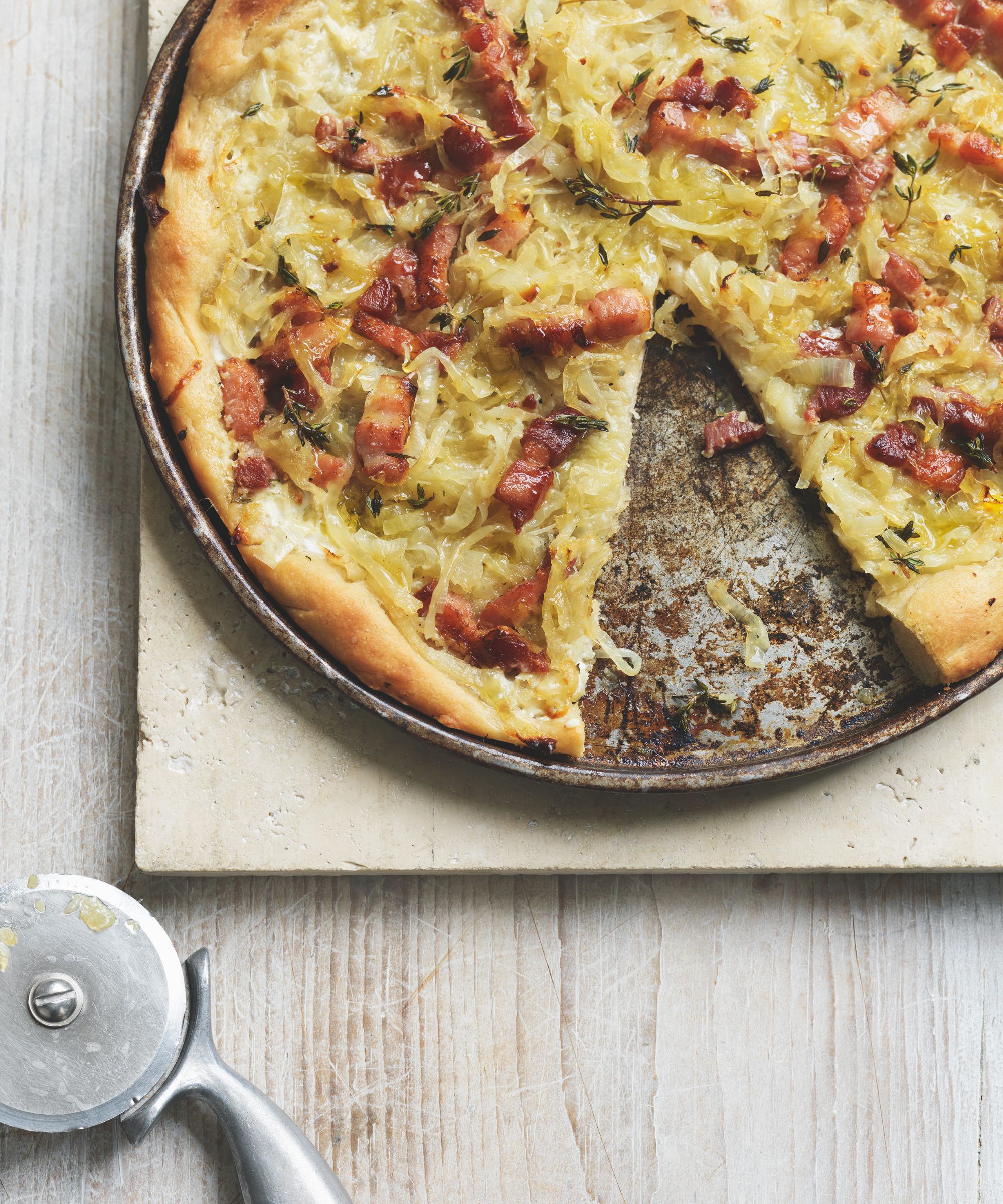 Alsace-style tarte flambée