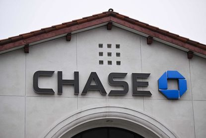 Signage is displayed outside of a Chase Bank branch in Redondo Beach, California.