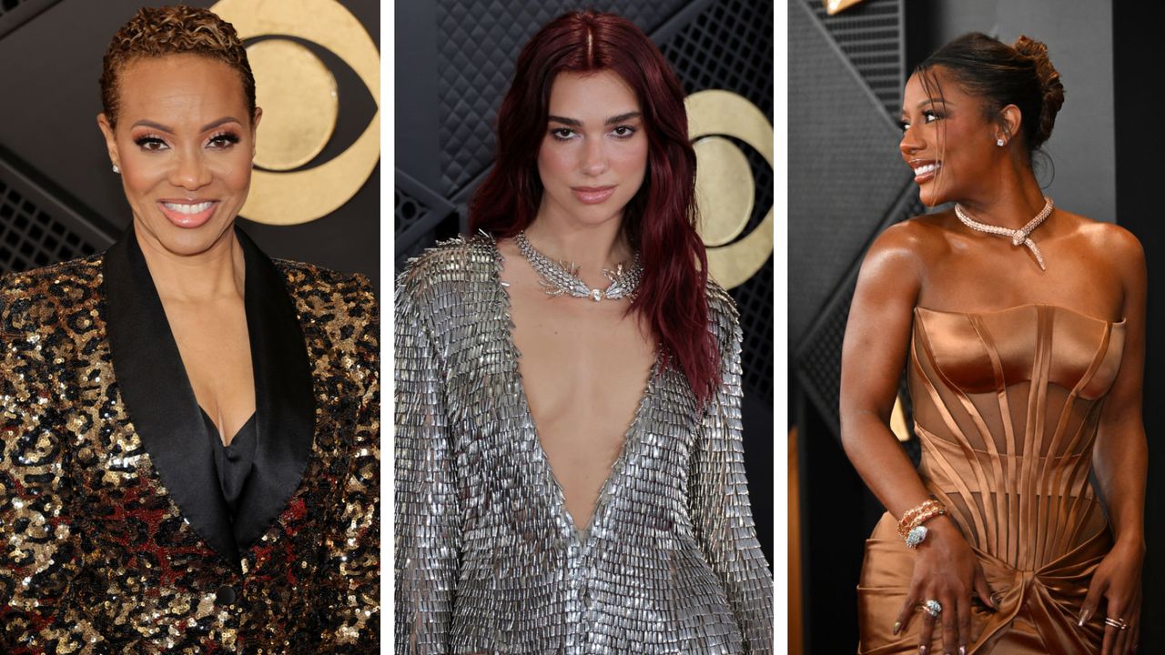 MC Lyte, Victoria Monet, and Dua Lipa at the Grammy Awards