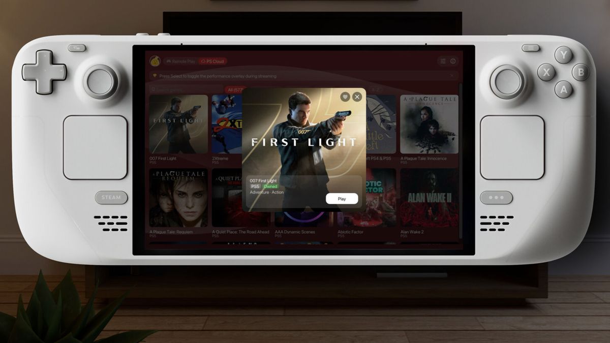 Asobi Remote Play app lets gamers stream PS4 and PS5 games on the Steam Deck, even without a console — dev breaks PlayStation Plus Premium cloud gaming support free of the PlayStation Portal