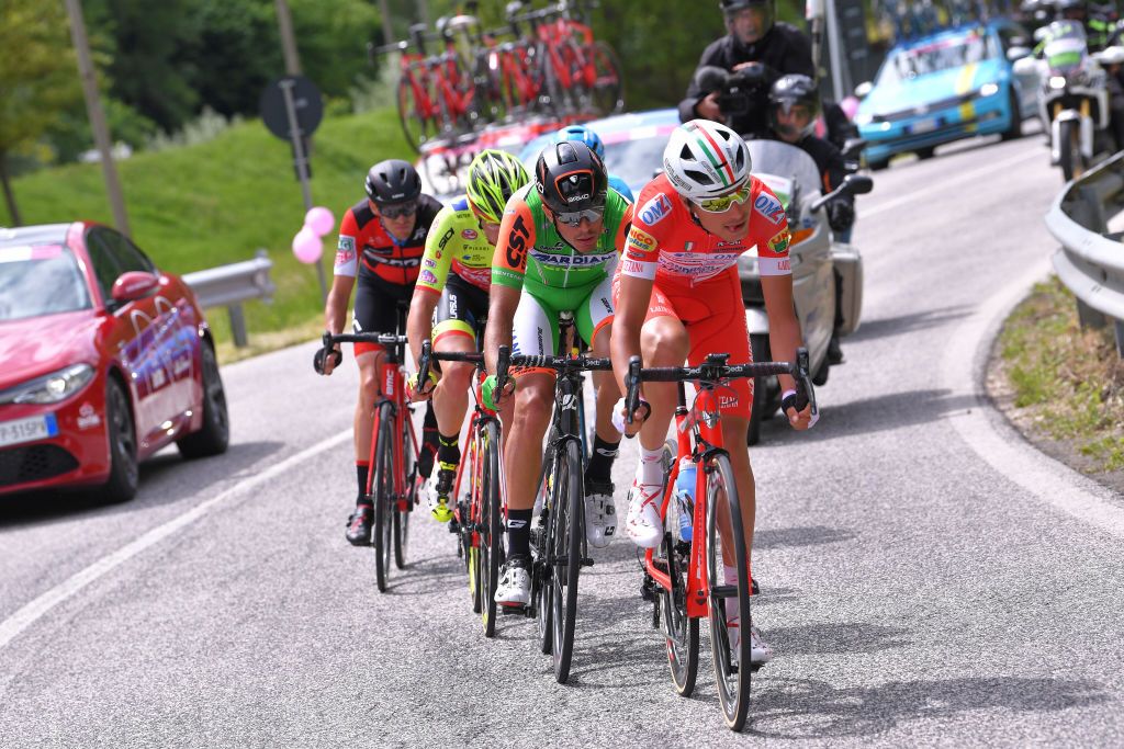 Fausto Masnada (Androni-Giocattoli) leads the breakaway