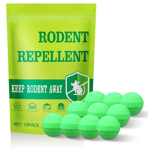 Jiaonayiyi Rat & Mouse Repellent, Peppermint Oil Rodent Repellent, 10pcs Pest Control Balls for Indoor & Outdoor Use, Effective Against Mice, Rats, Mosquitoes, Spiders, Cockroaches : Amazon.co.uk: Garden