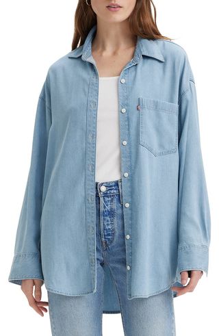 Lola Oversize Denim Button-Up Shirt