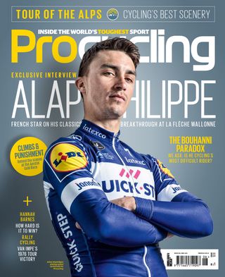 Julian Alaphilippe on the front cover of Procycling