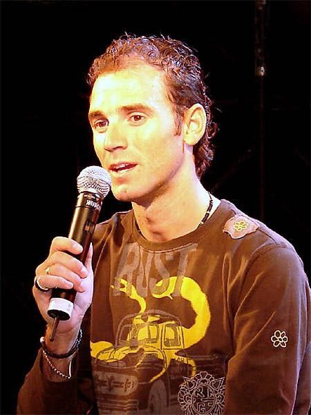 Alejandro Valverde speaks in the on-stage show.