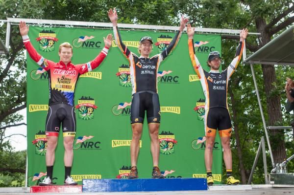 Men's top three for stage 1 (l-r): John Murphy, Tom Zirbel and Scott Zwizanski