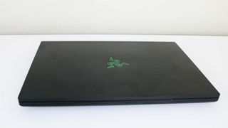 The Razer Blade 16 (2024) on a desk with its lid closed