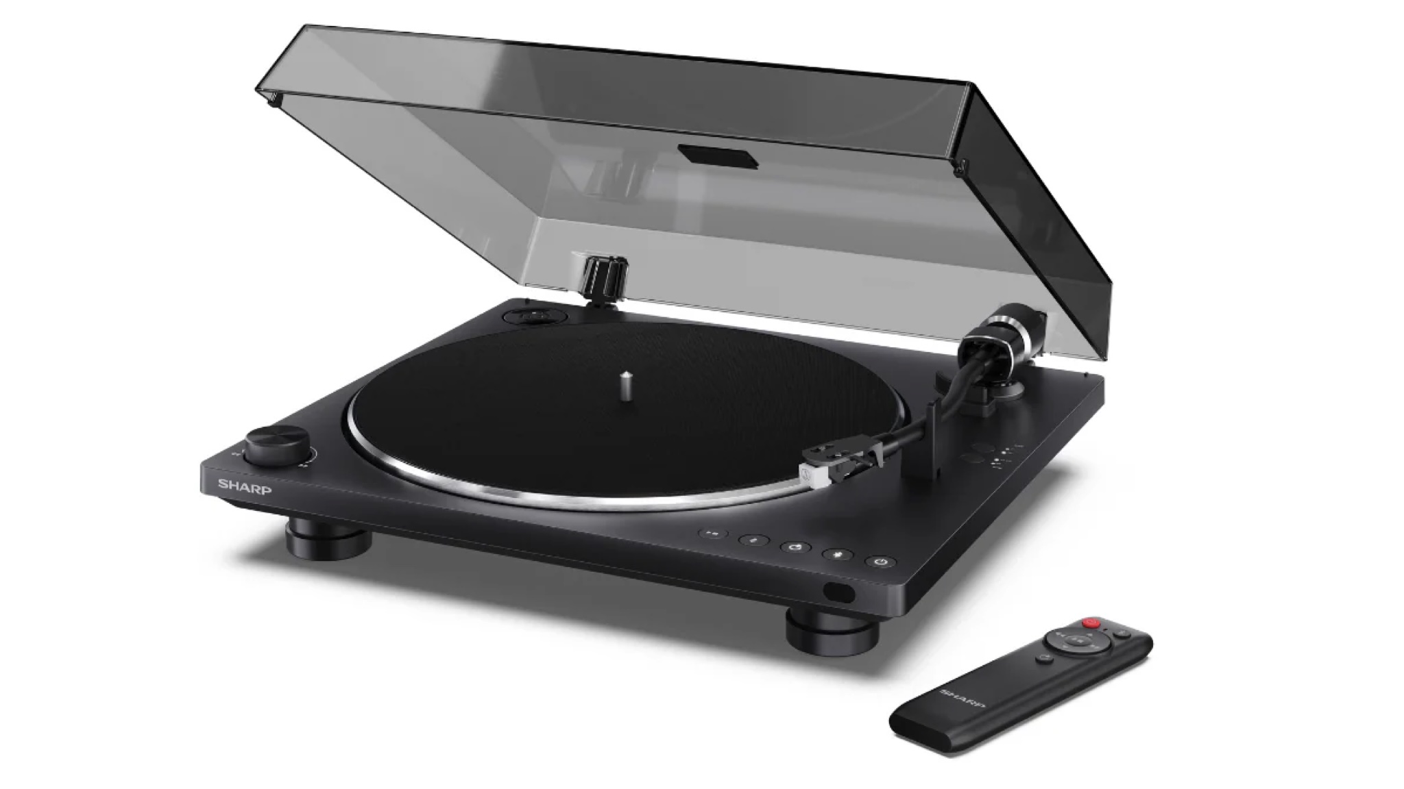 A product shot of the Sharp RP-TT100 turntable on a white background