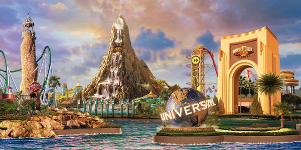 Universal Orlando artistic rendering of the park&#039;s main gates