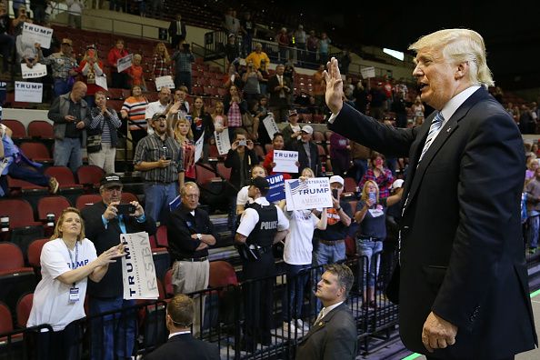 Donald Trump at a rally in Montana on Thursday.