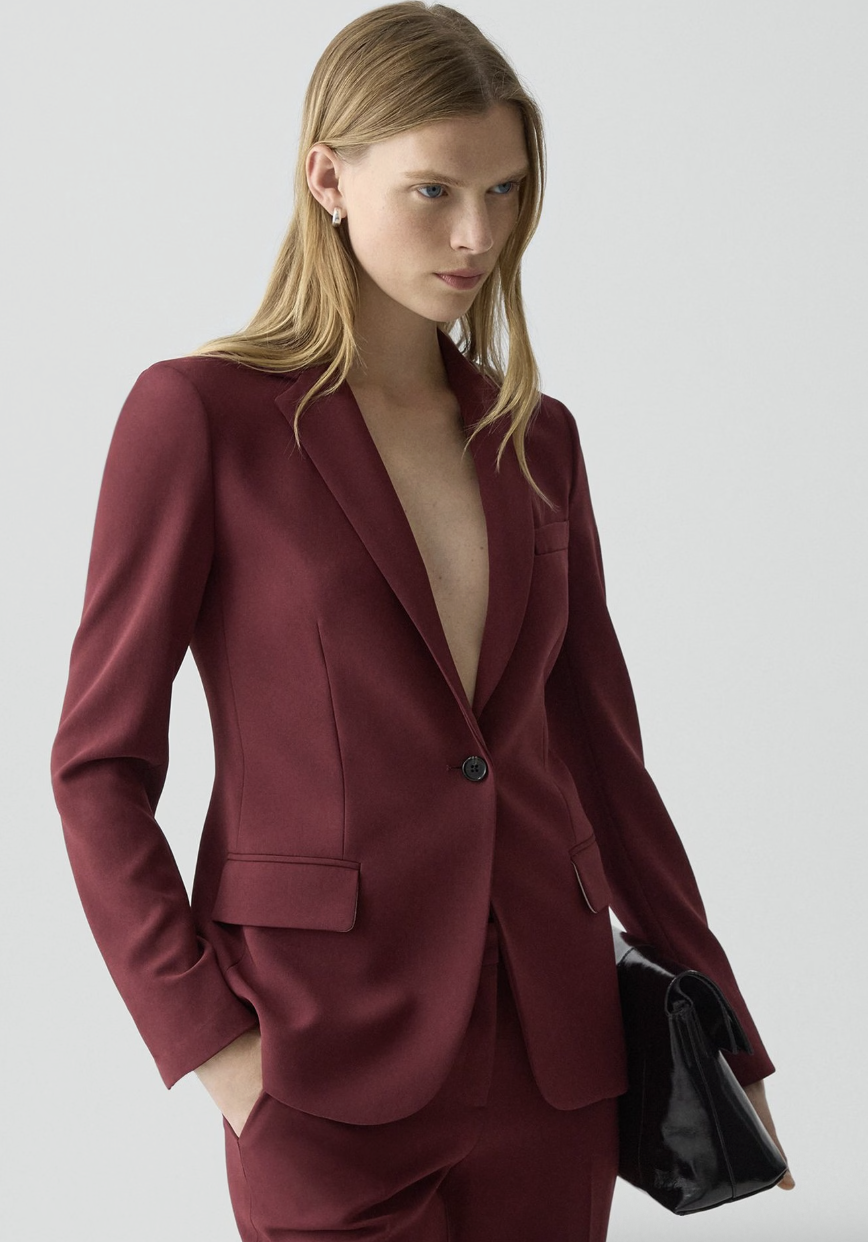 Theory, Staple Blazer in Admiral Crepe