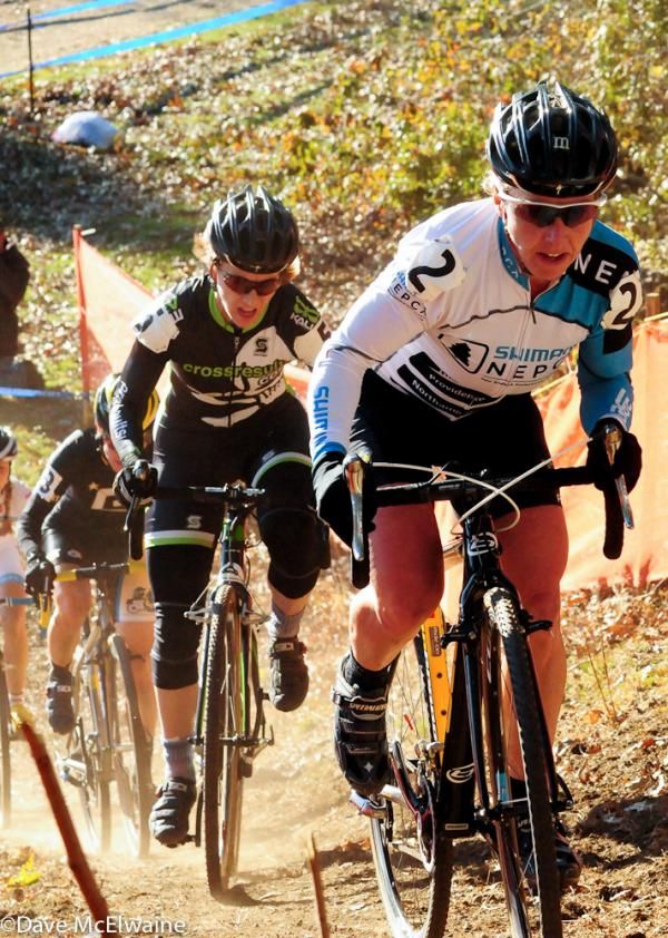 Laura Van Gilder (Mellow Mushroom Pizza) riding about 20 seconds behind Nash