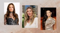 composite of ashley graham, gisele and demi moore - 32 tricks celebrities use to get shiny hair