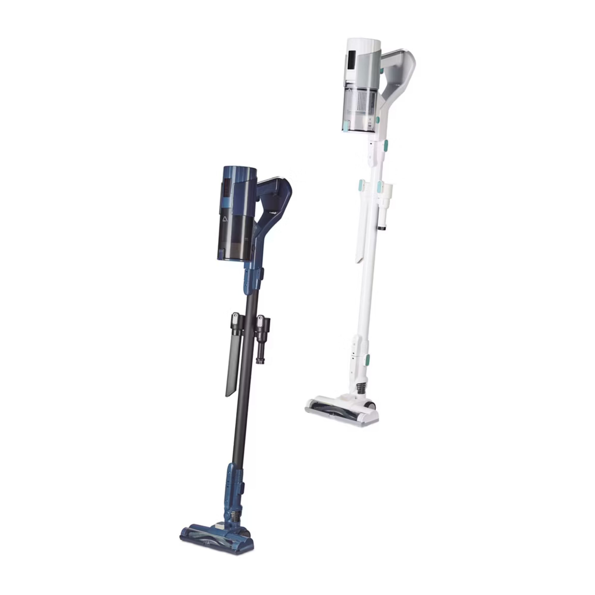 Aldi Ambiano Cordless Vacuum in blue and white