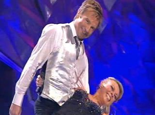 The opening routine saw Jayne Torvill and Christopher Dean reunited on the ice