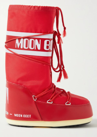 MOON BOOT, Shell and faux leather snow boots, $150
