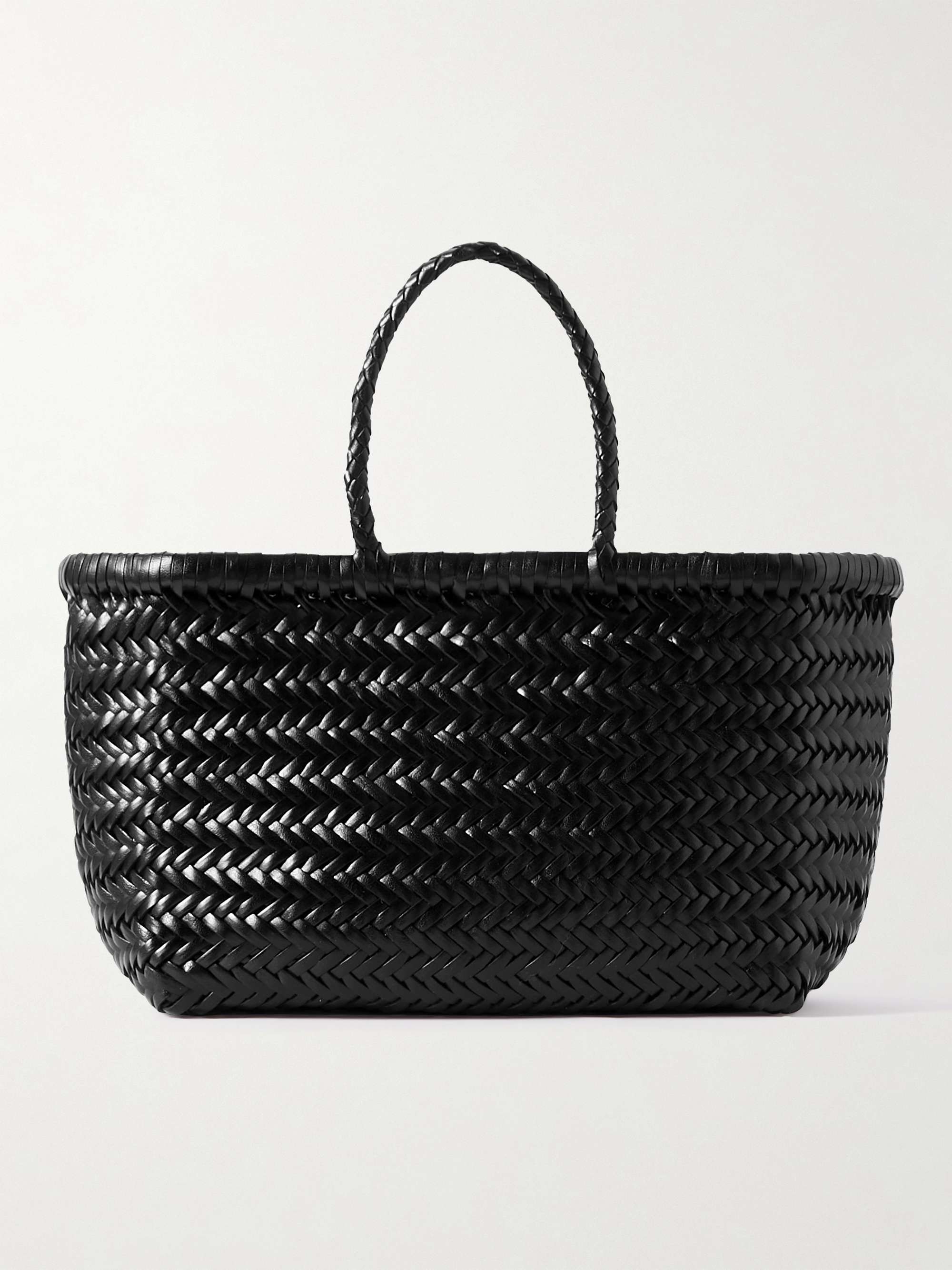 Bamboo Triple Jump Short Knitted Leather Tote