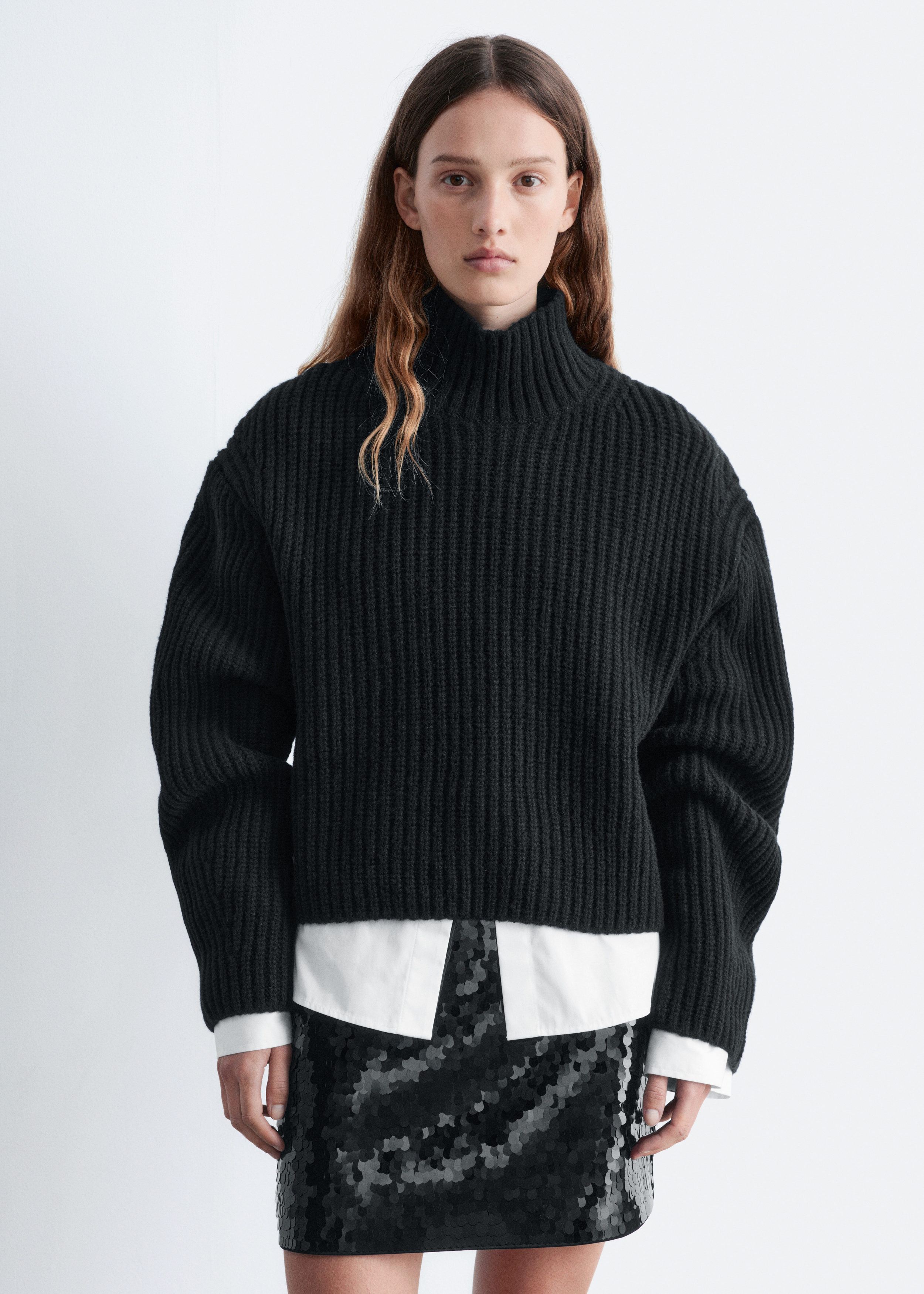 Cropped Turtleneck Jumper