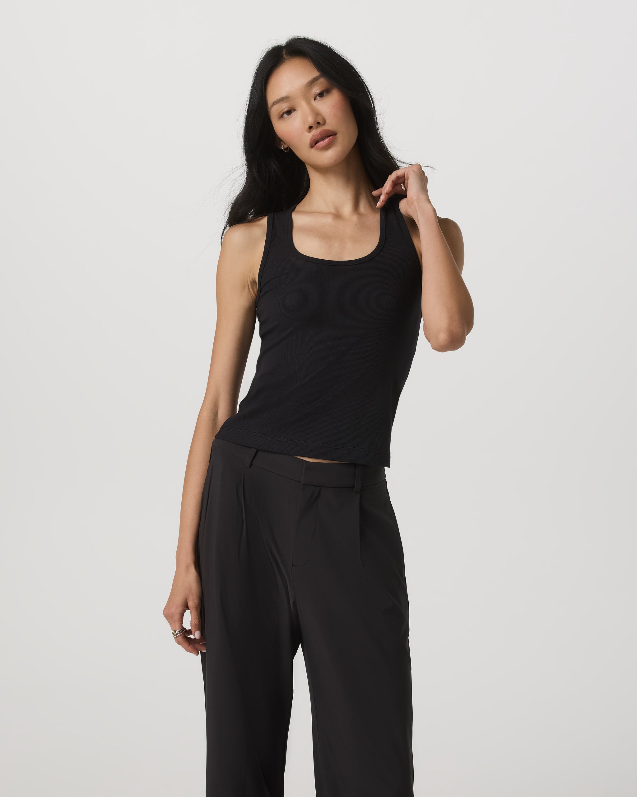 Pose Layering Tank - Black - Xxs