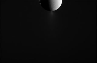 Enceladus with Water Vapor Plume