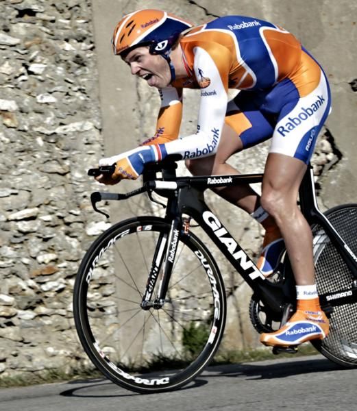 Lars Boom (Rabobank) pushes his body to the limit