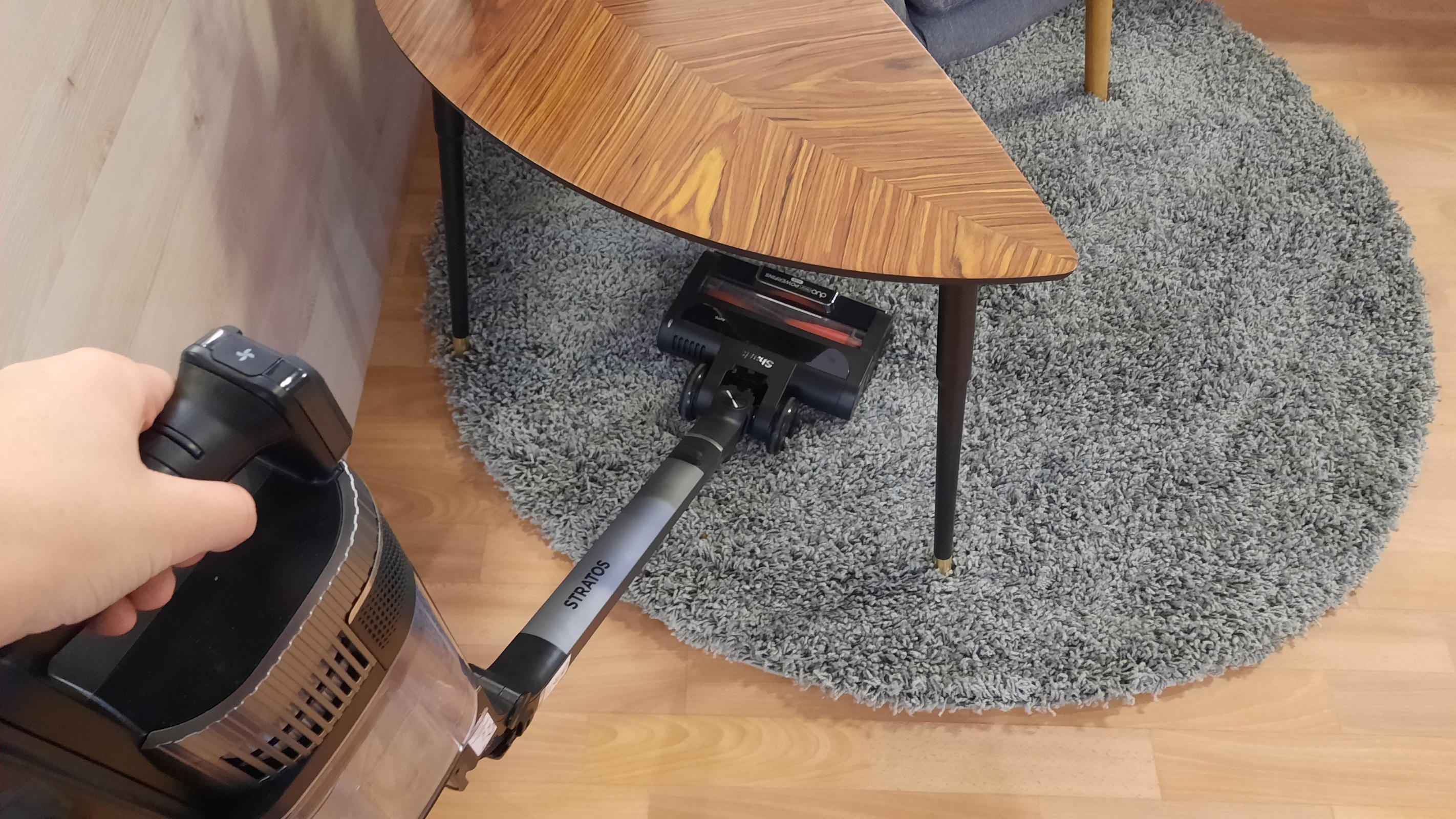 Shark flexology feature is useful for vacuuming under furniture