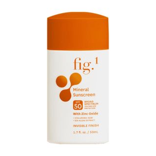 Fig.1 Mineral Sunscreen, Spf 50, Invisible & Fast Absorbing, Broad Spectrum Face Sunscreen, With Zinc Oxide & Hyaluronic Acid, 50ml