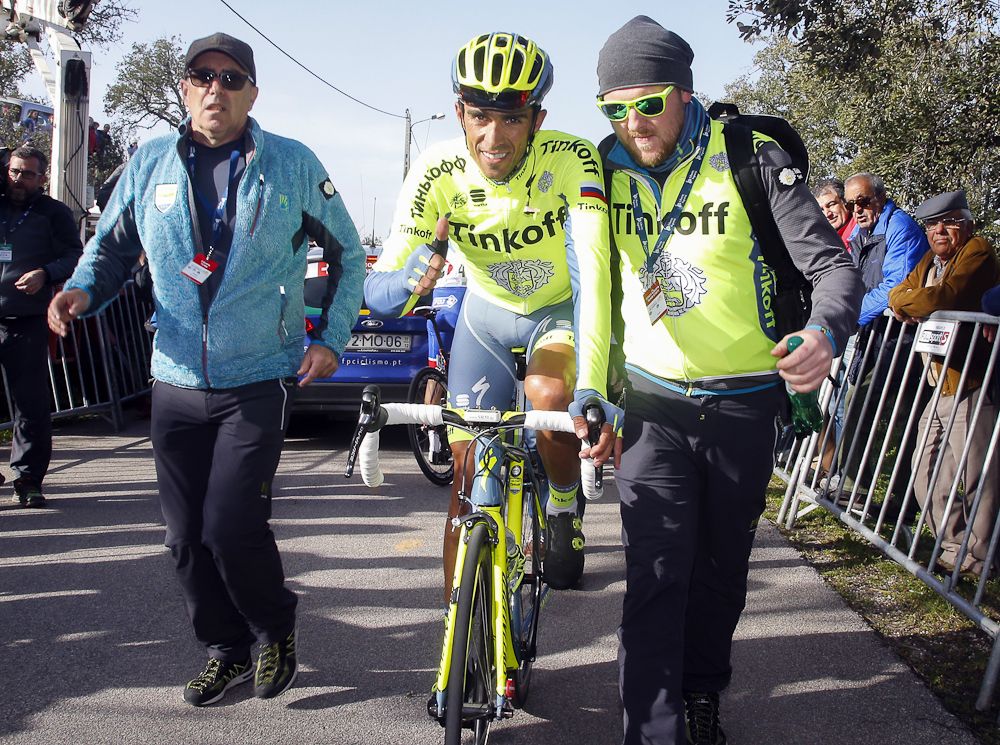 Alberto Contador after winning the final stage at Algarve.