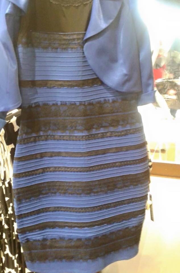 blue and black dress combination