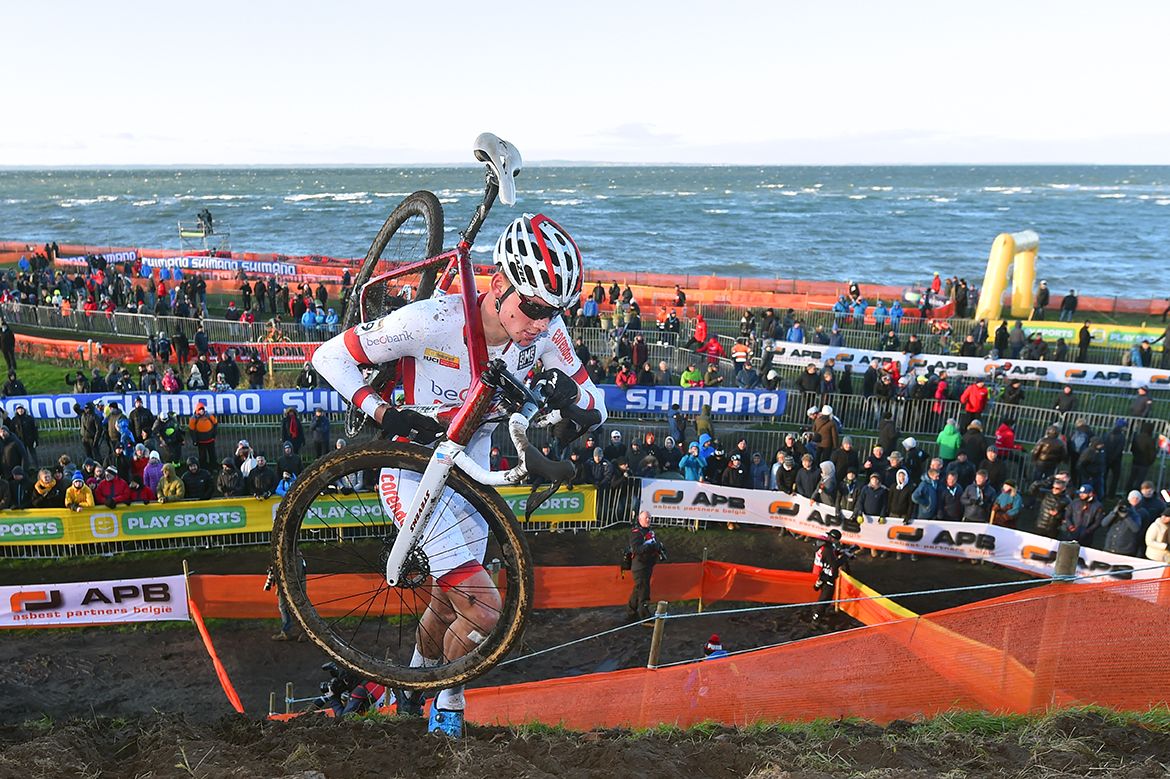 Mathieu van der Poel (Beobank-Corendon) crests the climb