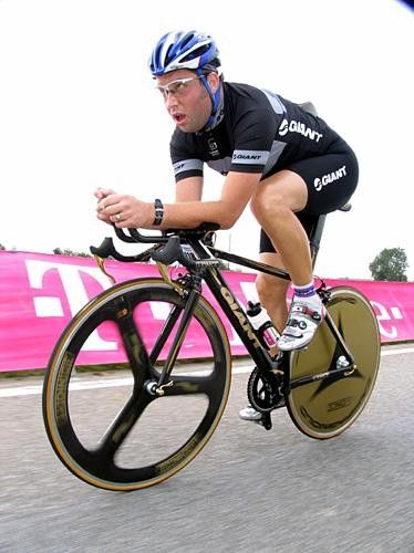 Really suffering now... but look at that bike!