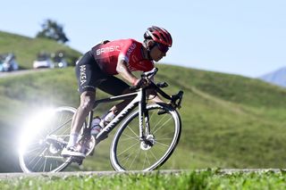 Arkéa-Samic's Nairo Quintana descends during stage 18 of the 2020 Tour de France