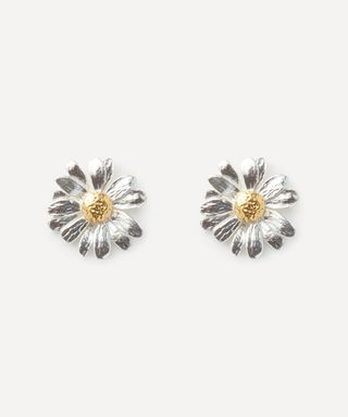 Mix Metal Classic Daisy Stud Earrings