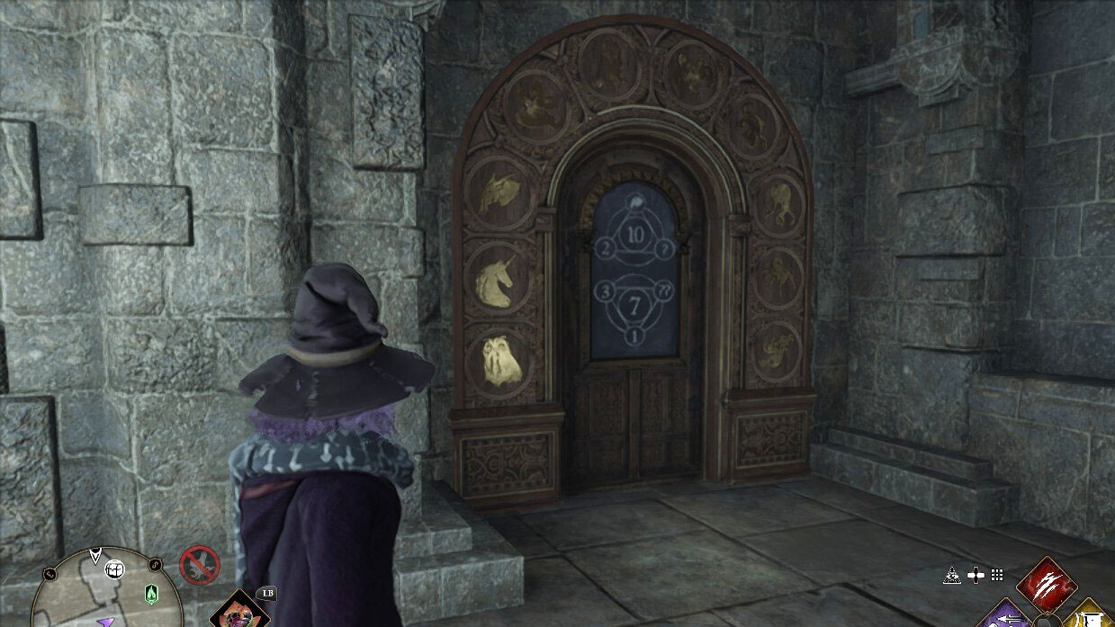 Portas do quebra-cabeça do legado de Hogwarts Hall norte
