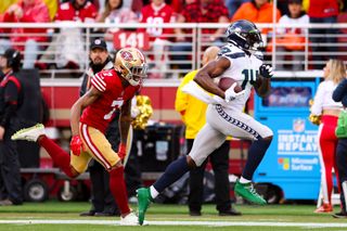 NFL receiver DK Metcalf scores a TD