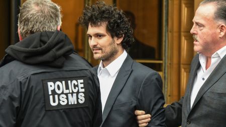 Sam Bankman-Fried outside court in New York on 22 December 2022