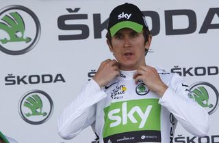 Geraint Thomas (pictured) will hook up with Mark Cavendish at Team Sky in 2012