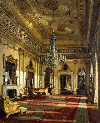 The White Drawing Room, Buckingham Palace, 1935 (oil on canvas), Richter, Herbert Davis (1874-1955) / Private Collection / Photo © Christie's Images / Bridgeman Images