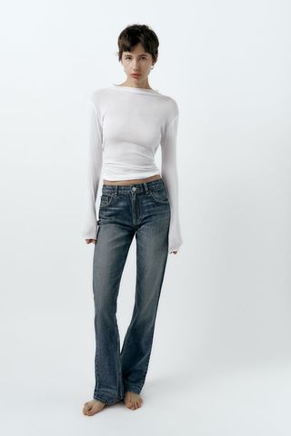 Zara Bootcut Mid Waist Jeans