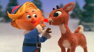Animated image of Rudolph and Elf