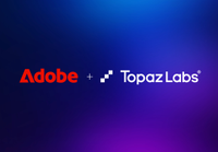 Adobe and Topaz Labs logos